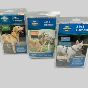 PetSafe 3-in-1 Dog Harness S M L Adjustable No Pull Car Safety Harness